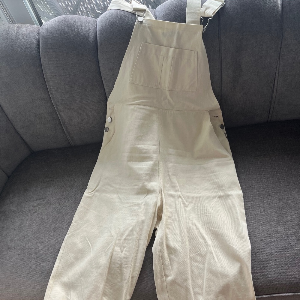 Cream overalls / coveralls
